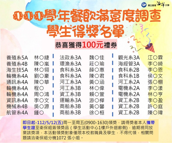 學生得獎名單1
